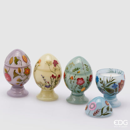 EDG Enzo De Gasperi Candela Profumata Uovo Ovetto di Pasqua 17cm Azzurro Decorazione Pasquale