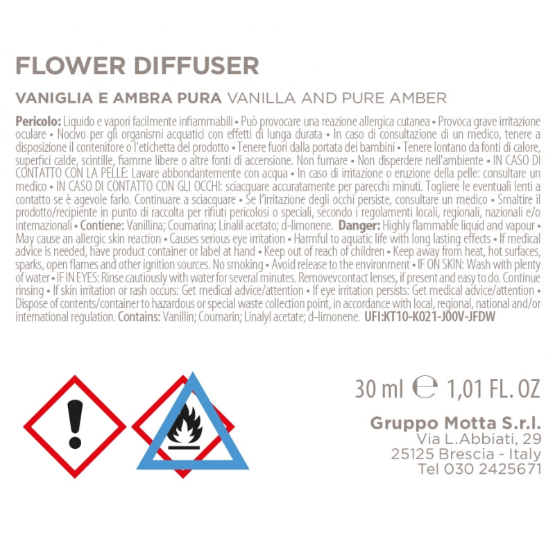 MUHA' Flower 30ml Profumatore D'Ambiente Diffusore Natural Vaniglia e –  Prestige Home