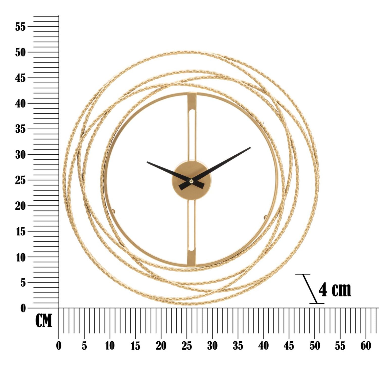 MAURO FERRETTI Orologio da Muro Gold Strips cm 50x4 – Prestige Home