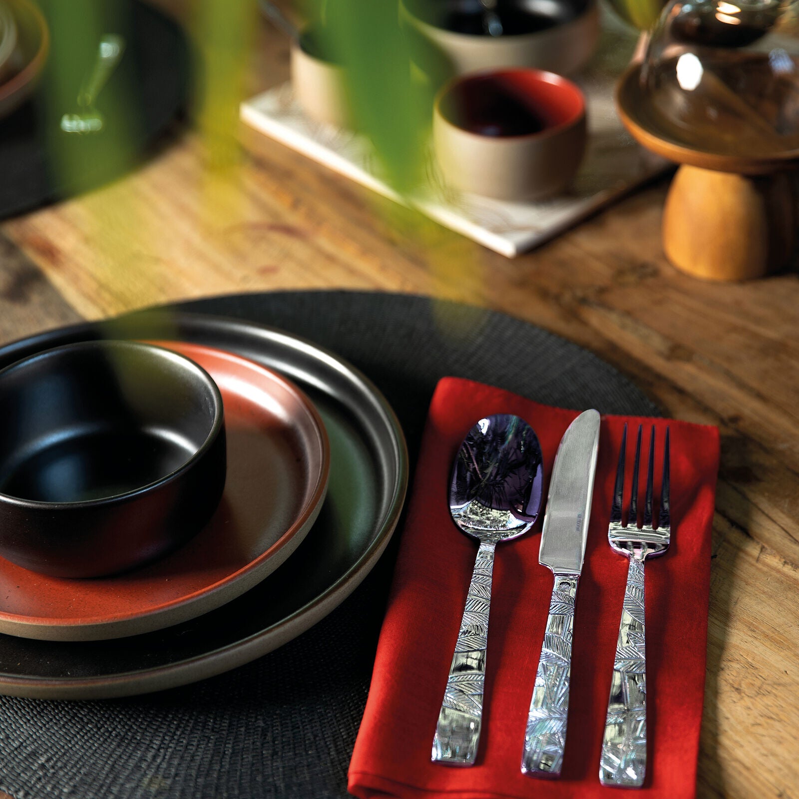 SAMBONET Jungle Tableware Cutlery Set 24 Pieces Stainless Steel