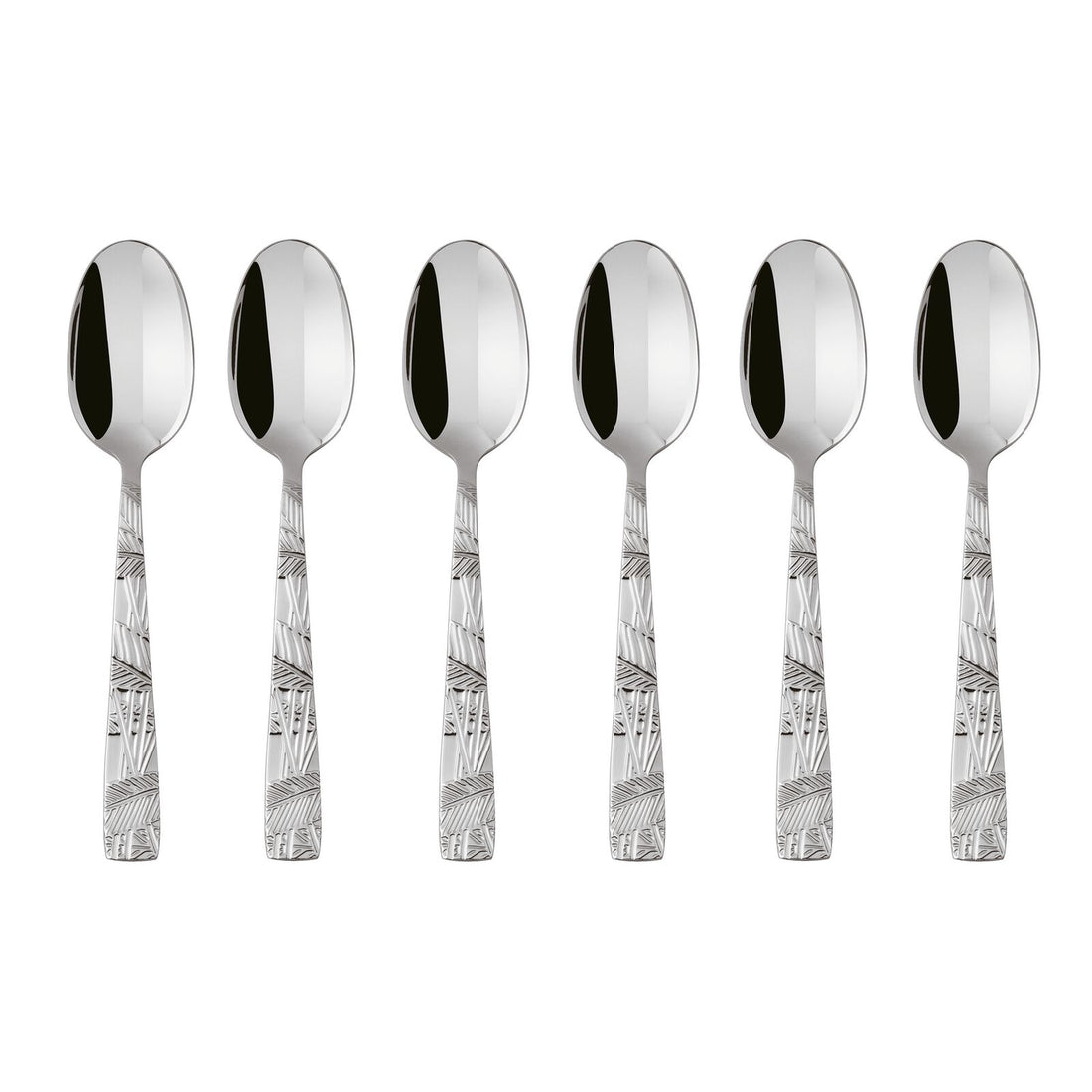 SAMBONET Jungle Cutlery Coffee Spoons Moka Set 6 Pieces Stainless Steel