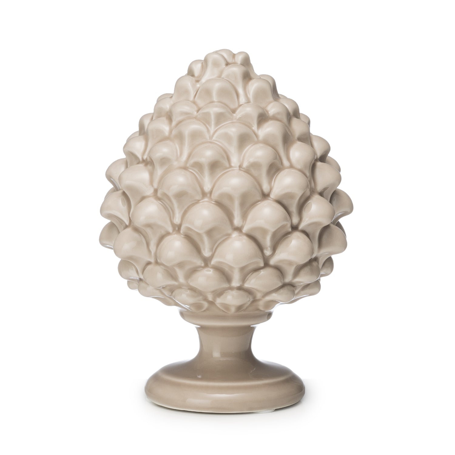 PALAIS ROYAL Sicilian Pine Cone Decoration 17cm Taupe Ceramic