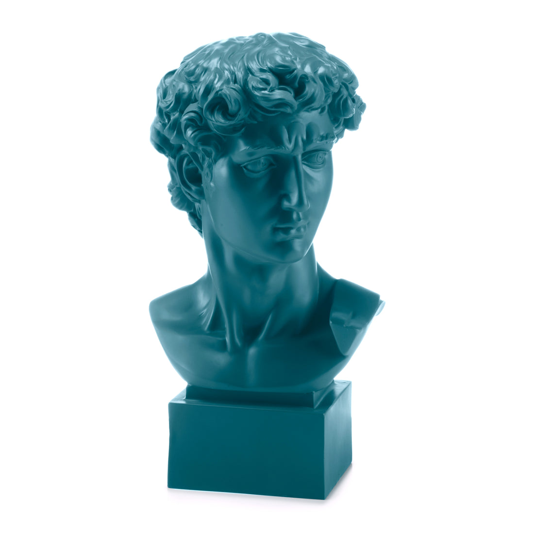 PALAIS ROYAL Sculpture Figure Bust David by Michelangelo 18cm Petrol Resin