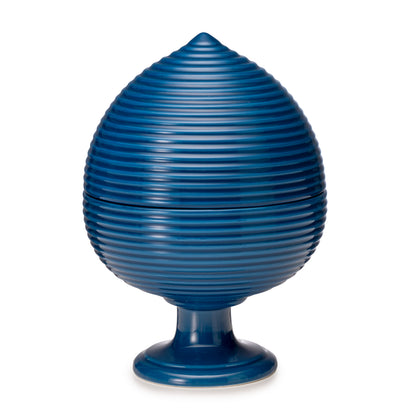 PALAIS ROYAL Pumo Pomo Pugliese Scatola Contenitore Decorazione 15,5cm Blu Ceramica