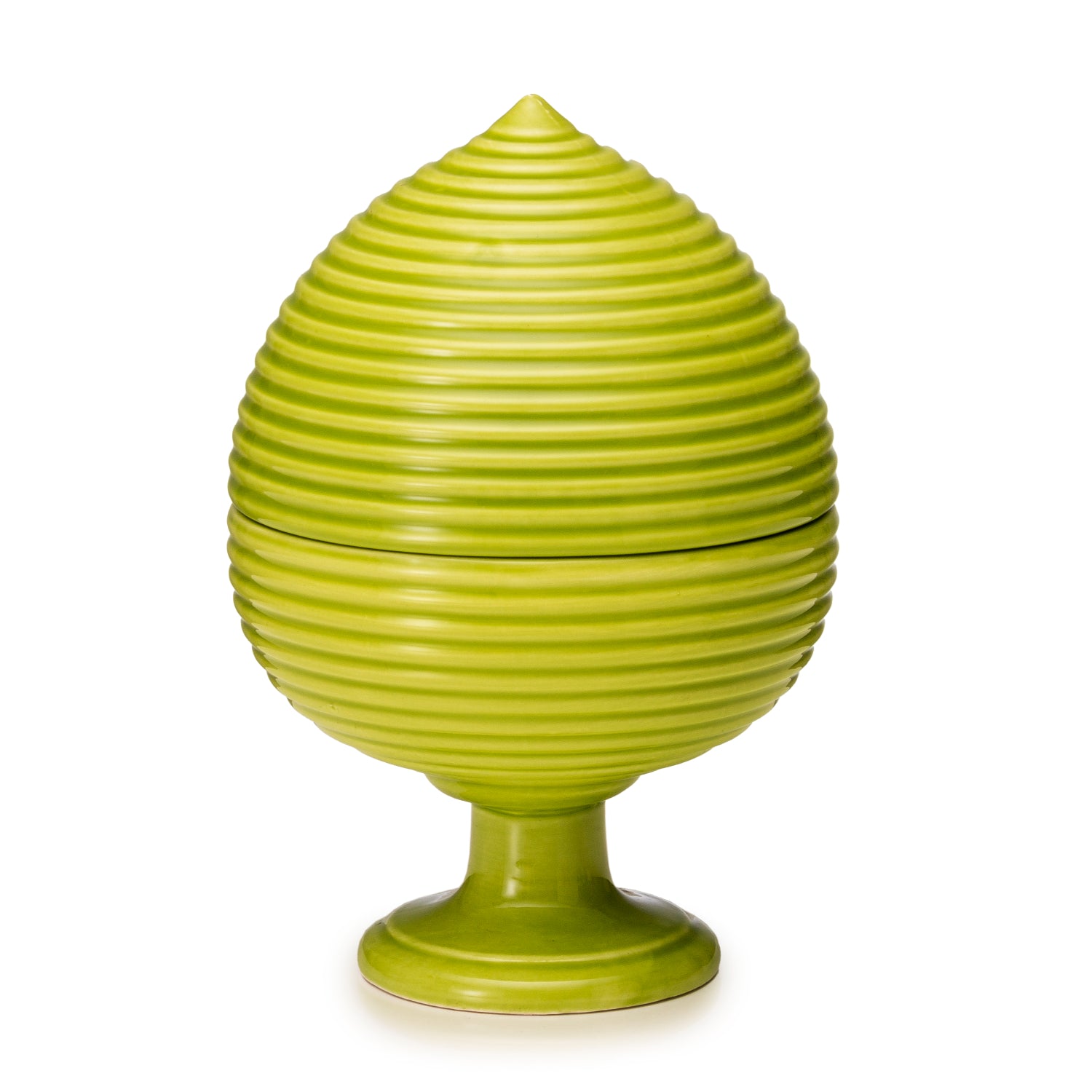 PALAIS ROYAL Pumo Pomo Pugliese Scatola Contenitore Decorazione 15,5cm Lime Ceramica