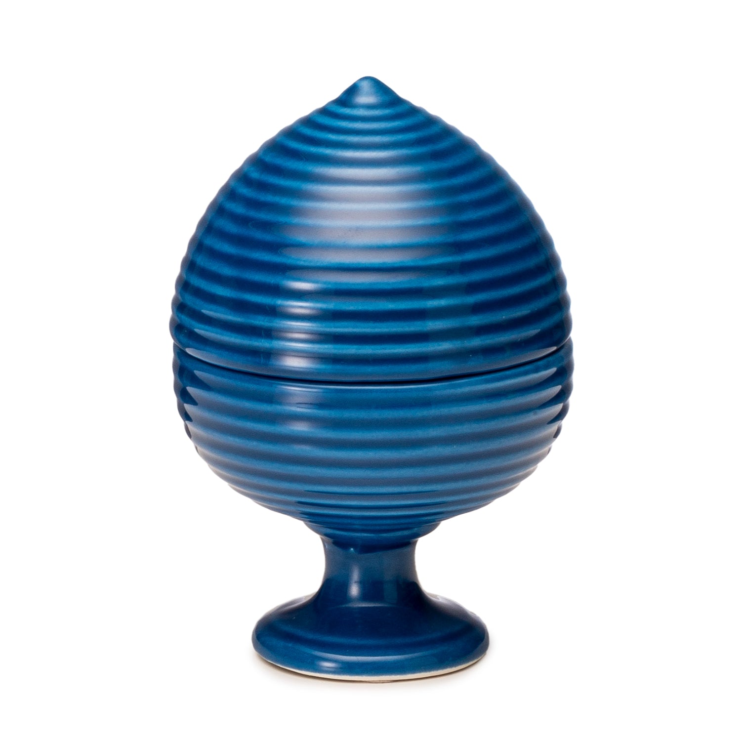 PALAIS ROYAL Pumo Pomo Pugliese Scatola Contenitore Decorazione 20cm Blu Ceramica