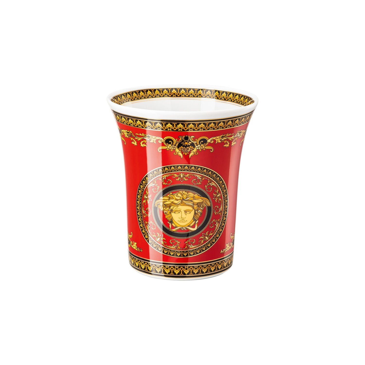 VERSACE Medusa Ikarus Vaso Rosso 18cm Vasenserie Porcellana