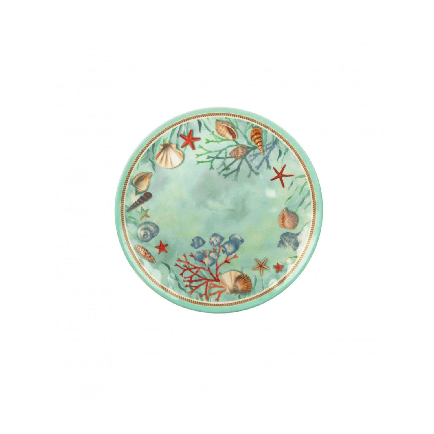 BRANDANI - Dinner plate Marino Reef Celeste Tavola 27cm Melamine