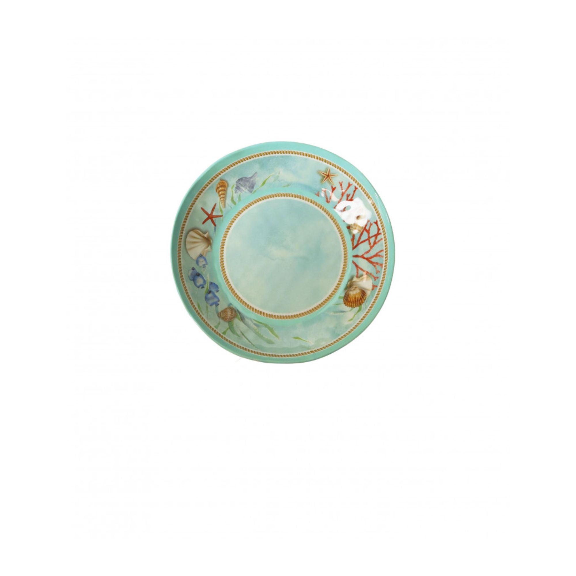 BRANDANI - Seafood Plate Reef Celeste Tavola 21cm Melamine