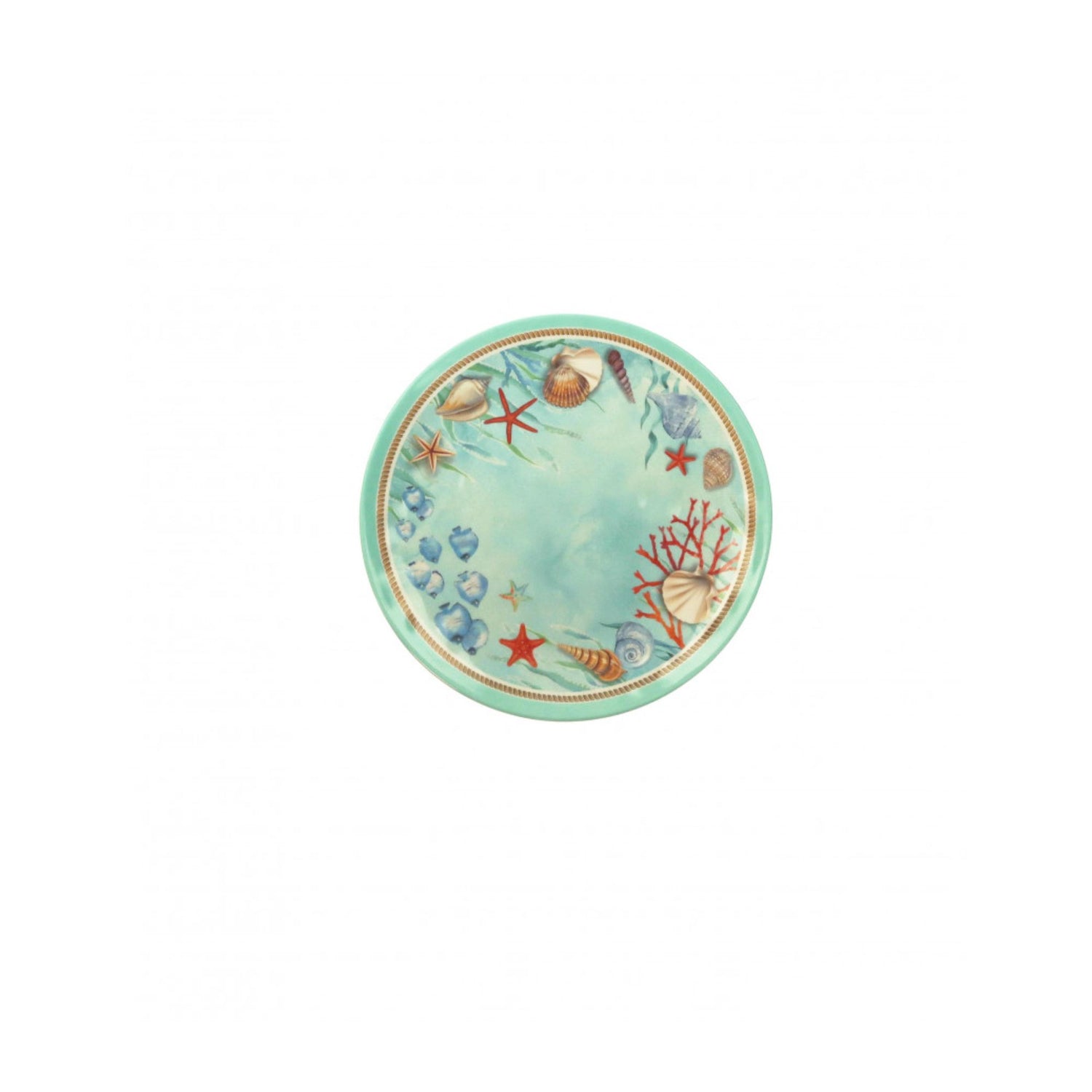 BRANDANI - Breakfast Fruit Plate Marino Reef Celeste Tavola 21,5cm Melamine