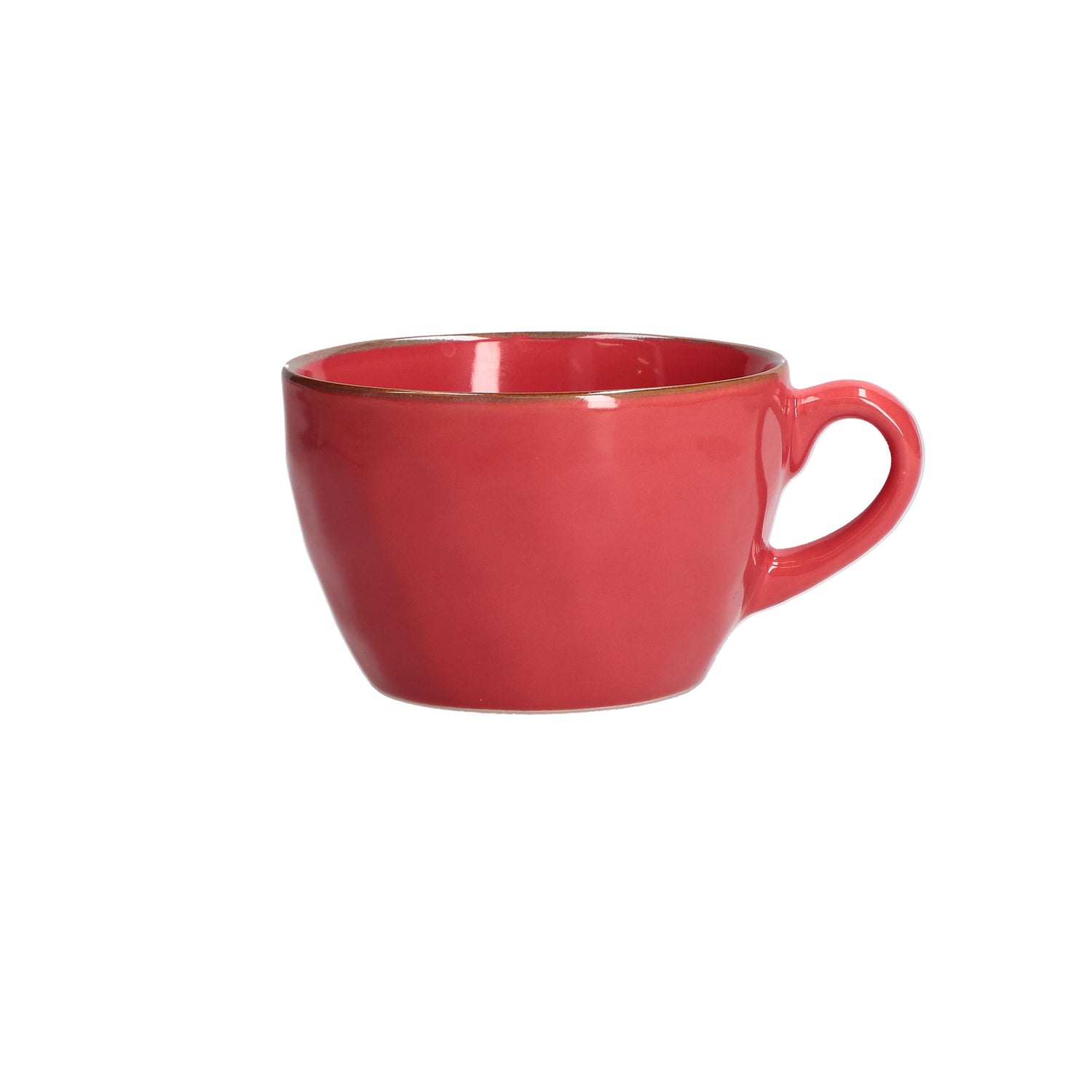 ROSE &amp; TULIPANI Concerto Corallo Tazza Colazione Tavola Stoneware 420 ml