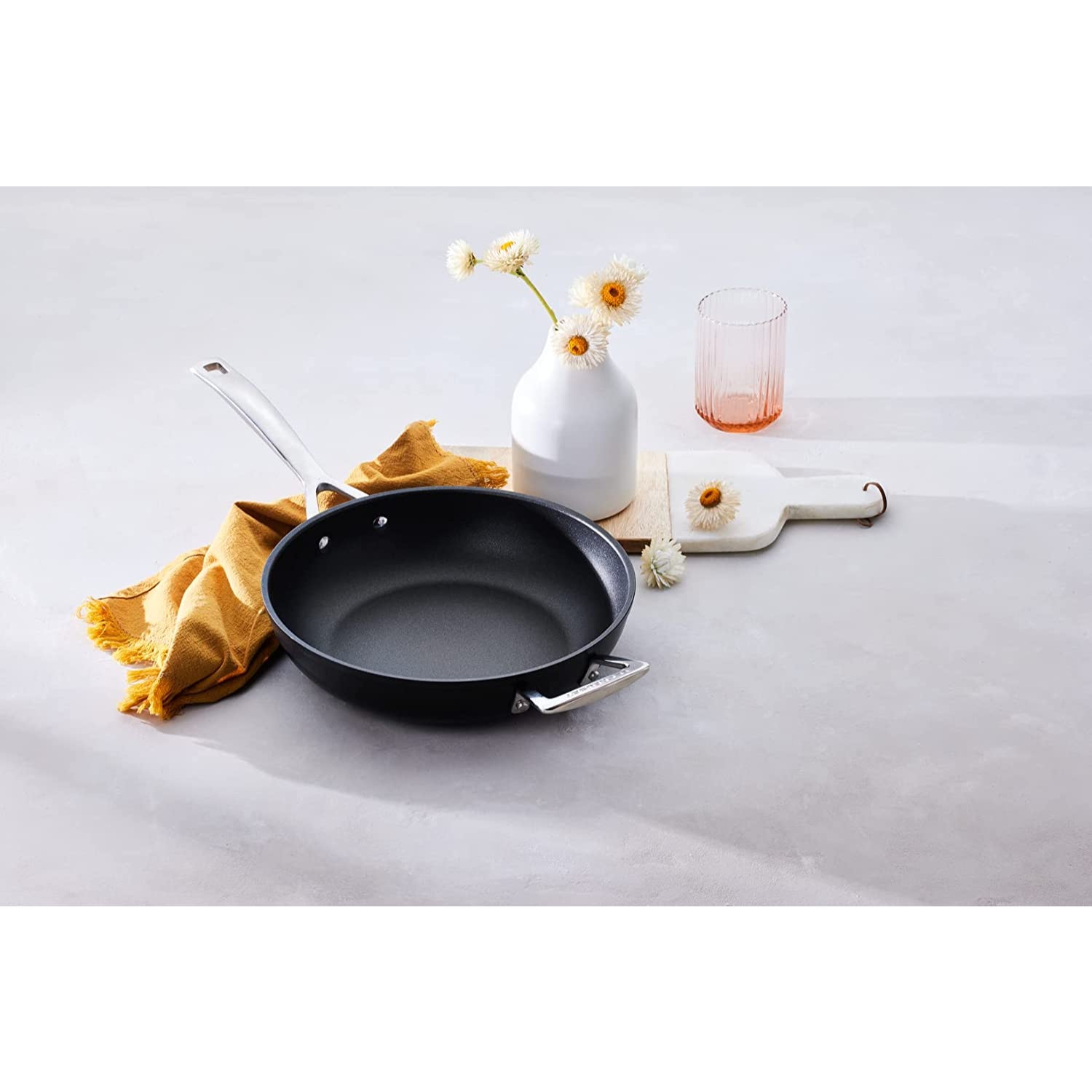 LE CREUSET Padella Antiaderente Alta Manico Lungo 28cm Alluminio