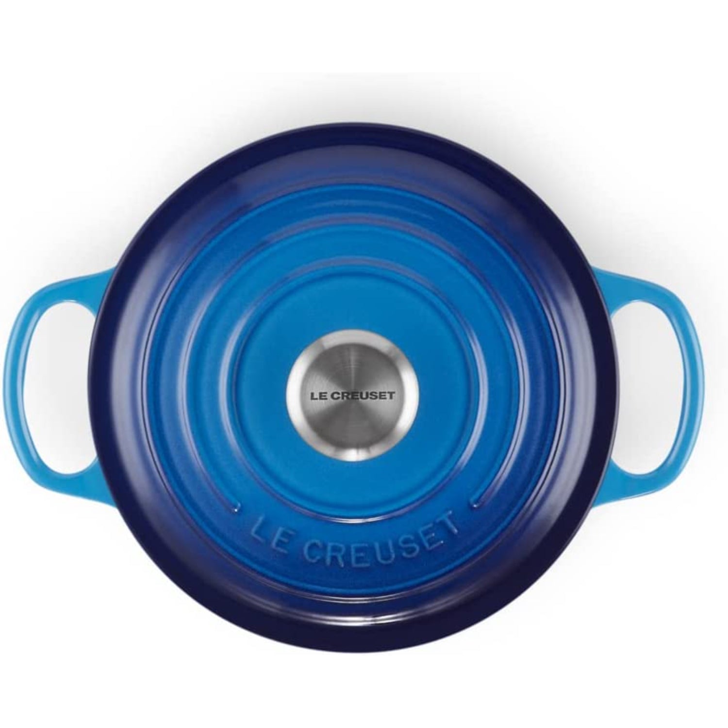 LE CREUSET Cocotte Rotonda Evolution 20cm Azure Blu Ghisa Vetrificata