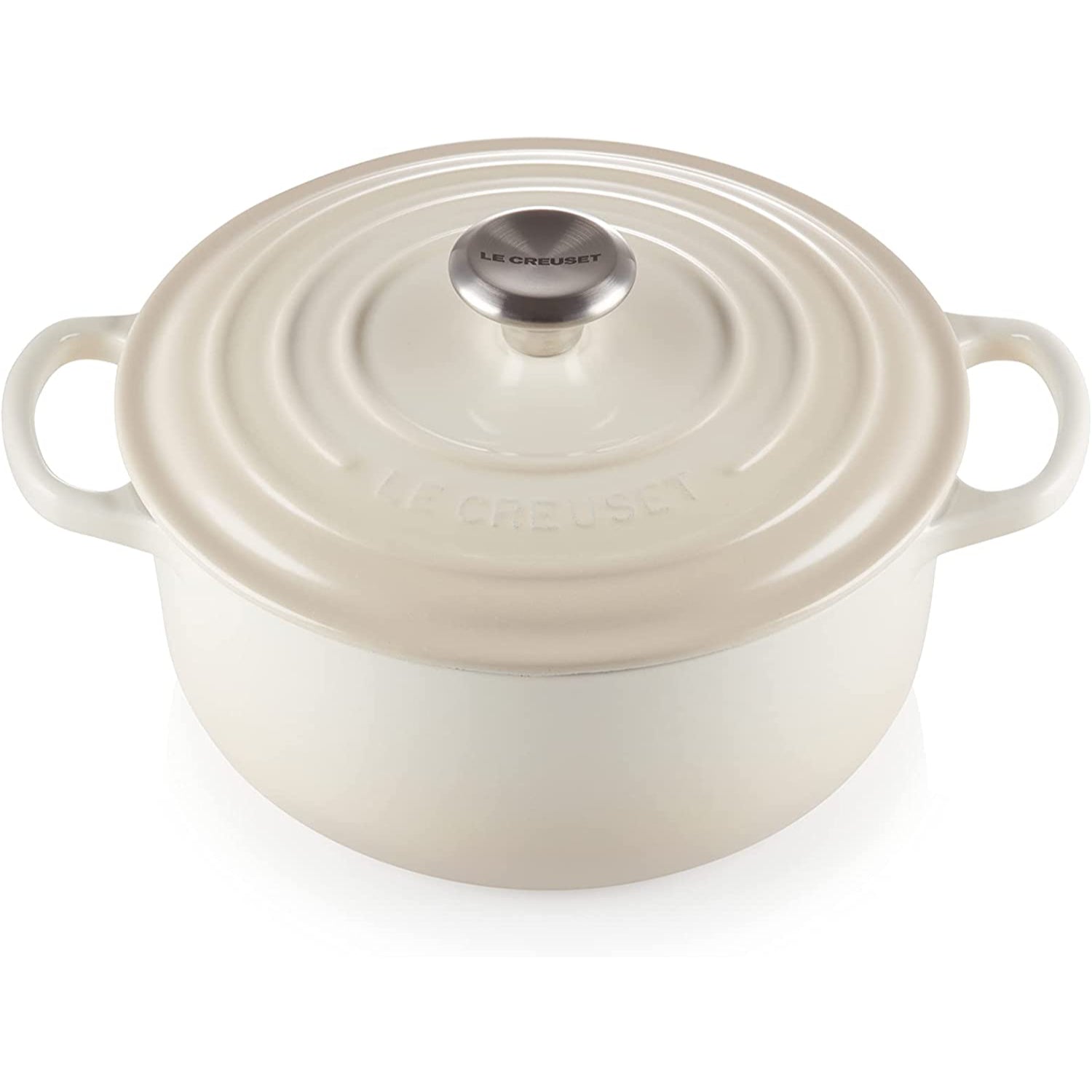 LE CREUSET Cocotte Rotonda Evolution 20cm Meringa Ghisa Vetrificata