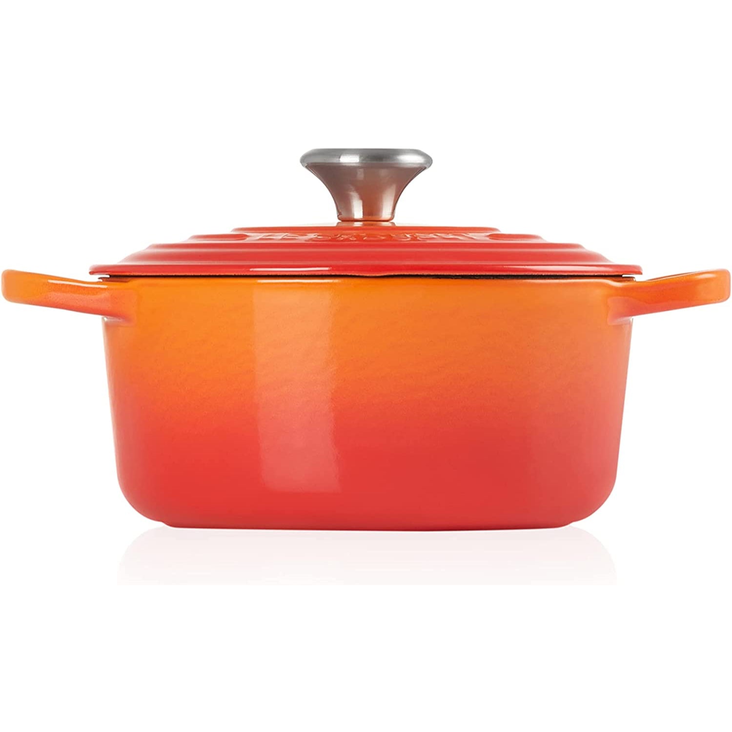 LE CREUSET Cocotte Rotonda Evolution 24cm Arancio Ghisa Vetrificata