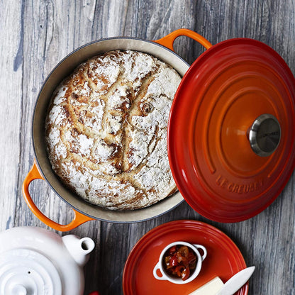 LE CREUSET Cocotte Rotonda Evolution 24cm Arancio Ghisa Vetrificata