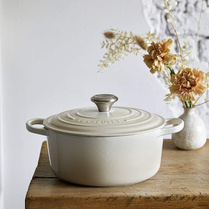 LE CREUSET Cocotte Rotonda Evolution 24cm Meringa Ghisa Vetrificata