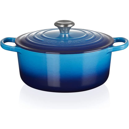 LE CREUSET Cocotte Rotonda Evolution 26cm Azure Blu Ghisa Vetrificata