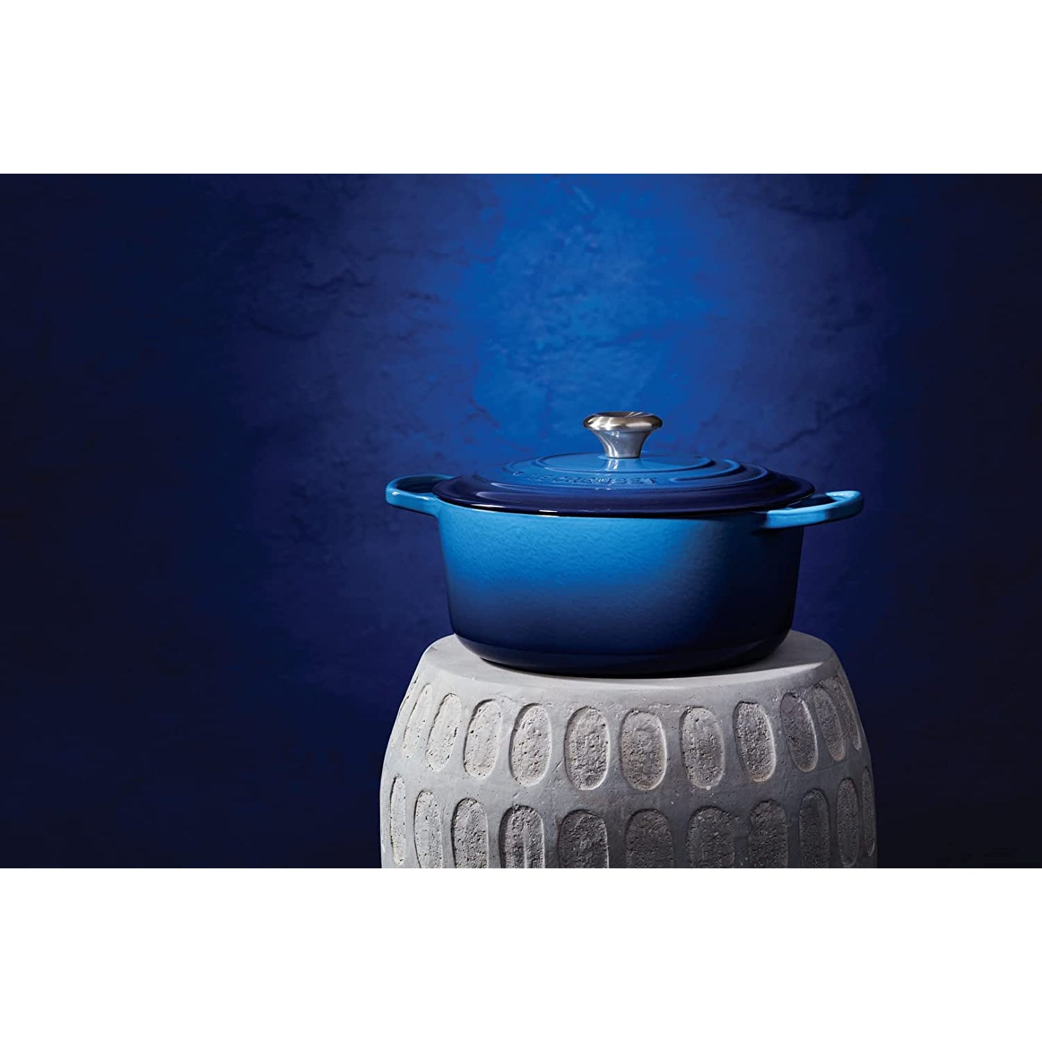 LE CREUSET Cocotte Rotonda Evolution 26cm Azure Blu Ghisa Vetrificata –  Prestige Home