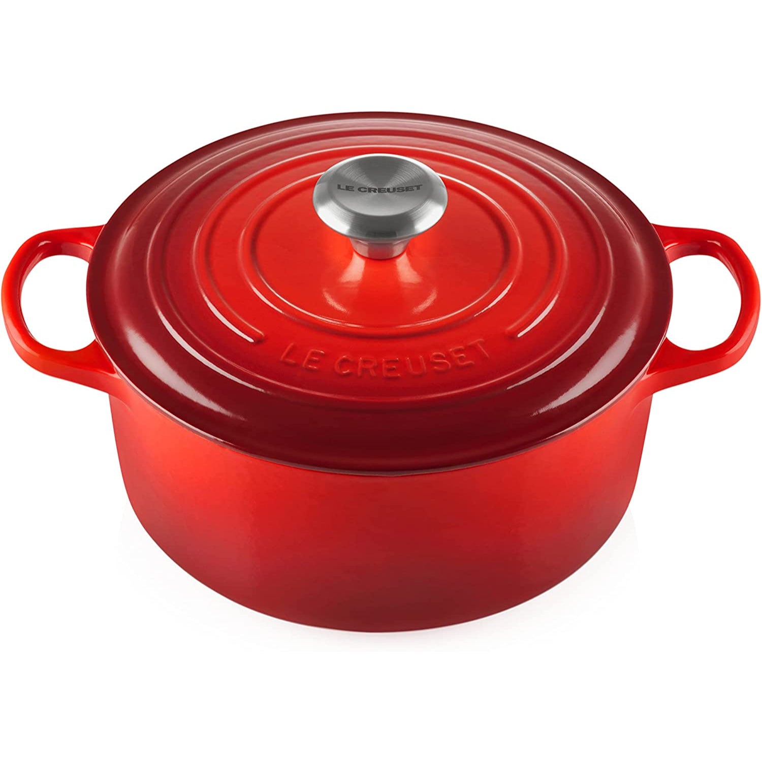 LE CREUSET Cocotte Rotonda Evolution 30cm Ciliegia Ghisa Vetrificata