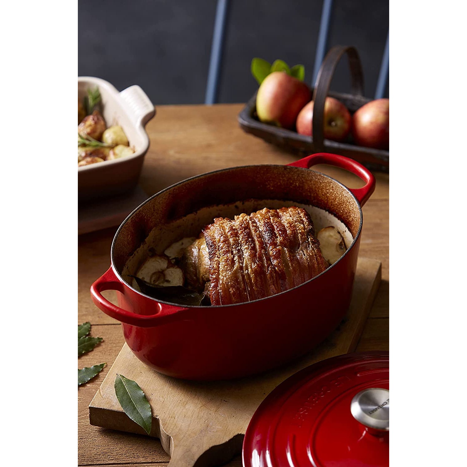 LE CREUSET Cocotte Ovale Evolution 29cm Ciliegia Ghisa Vetrificata