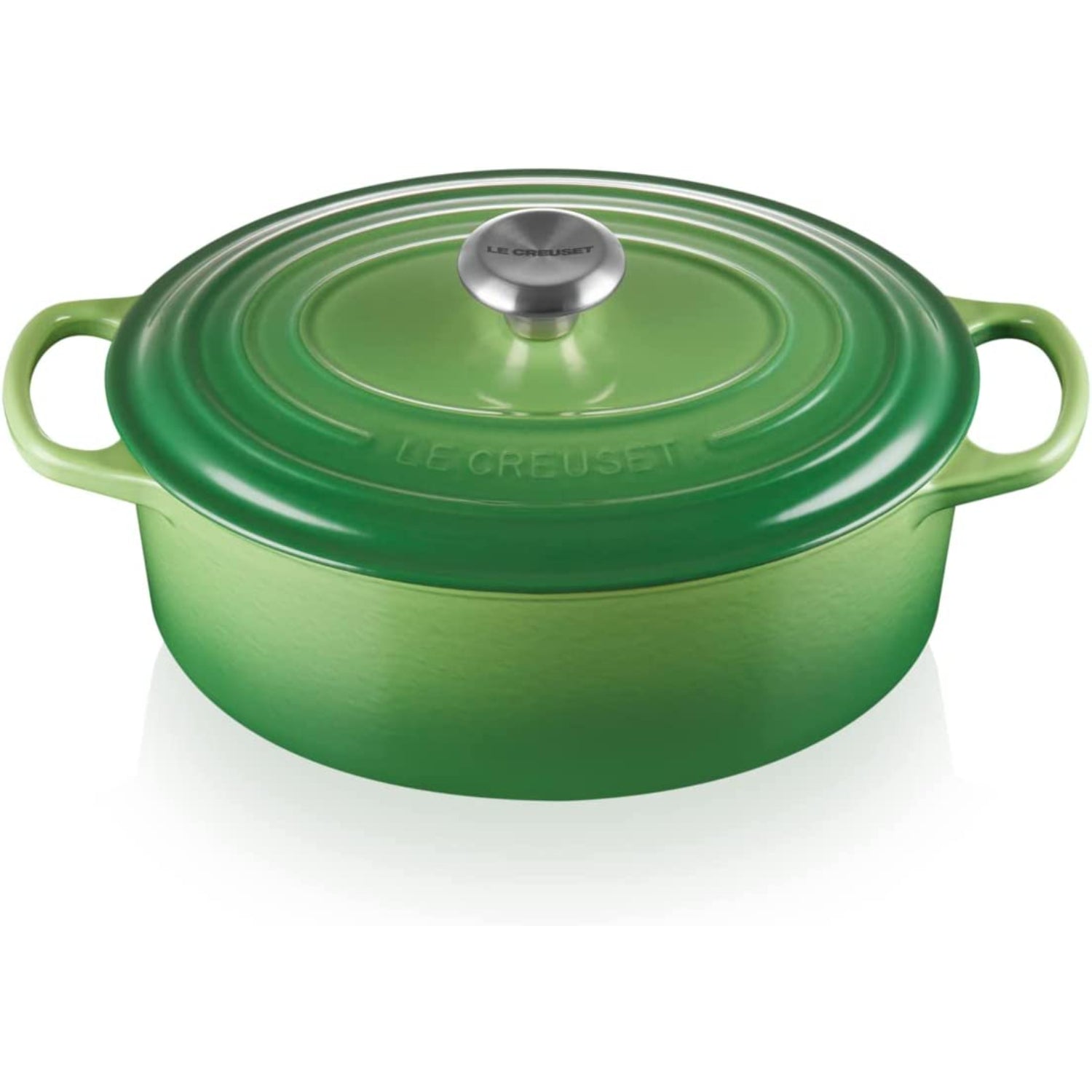 LE CREUSET Cocotte Ovale Evolution 29cm Verde Bamboo Ghisa Vetrificata