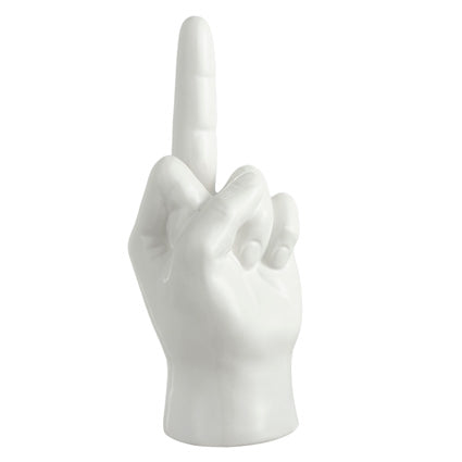 MONTEMAGGI Hand F**K White Decoration 23cm Ceramic