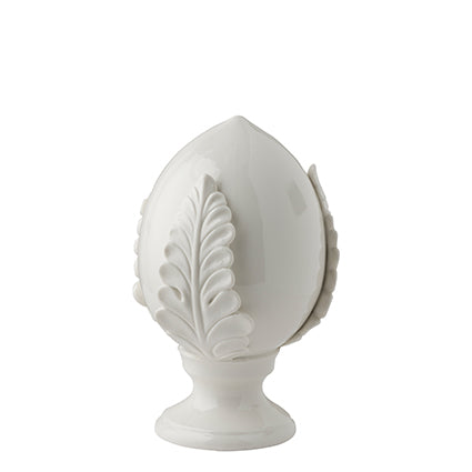 MONTEMAGGI White Pumo Decoration H18cm Hand Painted Porcelain