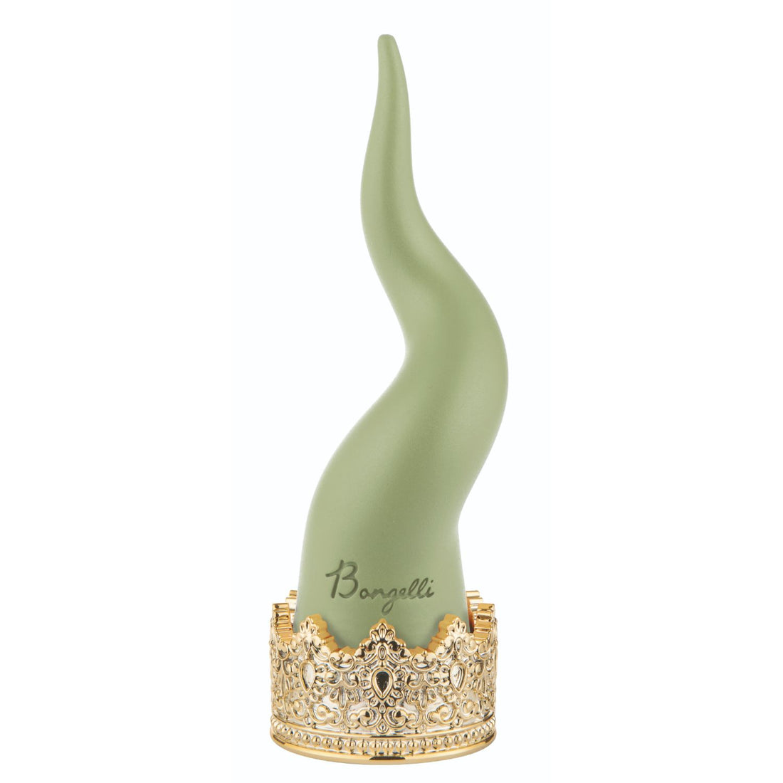 BONGELLI PREZIOSI Horn Cornetto Lucky Charm 15cm Marmorino Green