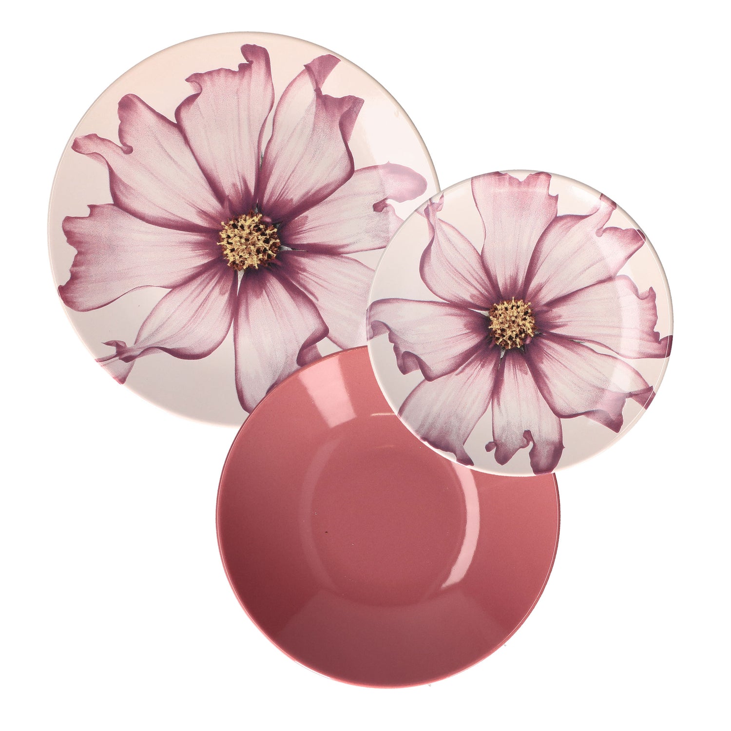 ROSE &amp; TULIPANI  Cosmea Servizio Tavola Set Piatti 18 Pezzi Stoneware