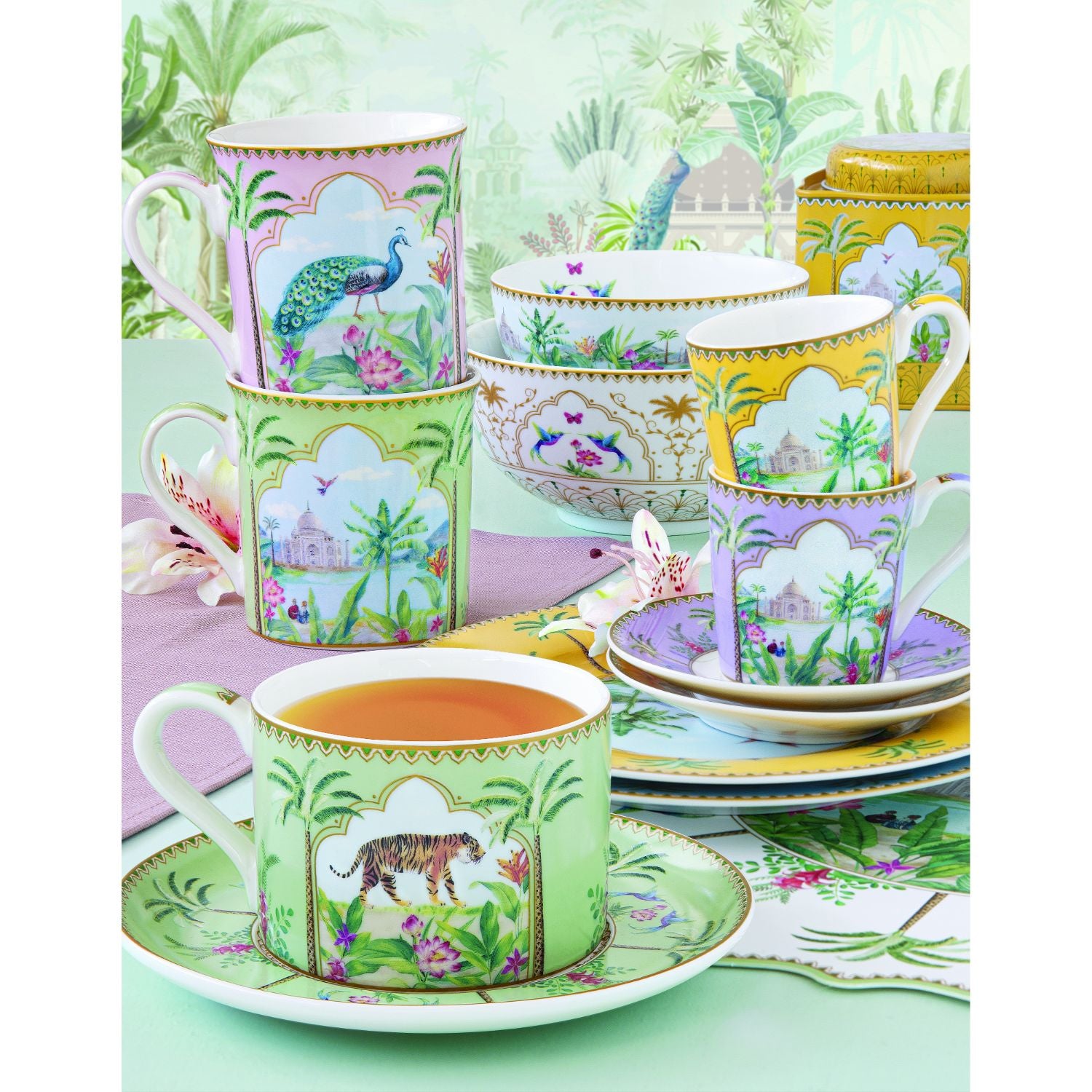 EASY LIFE Paradise Sauvage Set 4 Pieces Mugs 300ml Porcelain