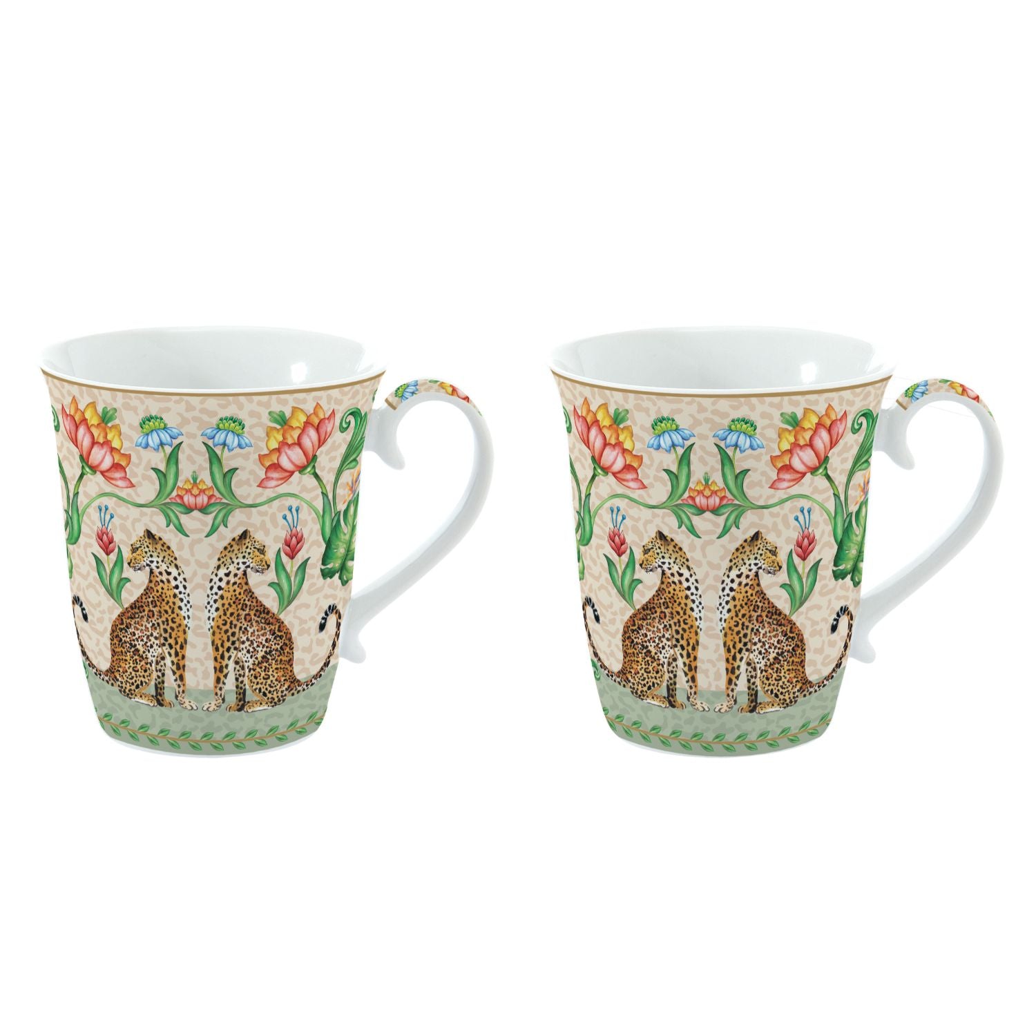 EASY LIFE Jungle Vibes Set 2 Pieces Mugs 300ml Porcelain