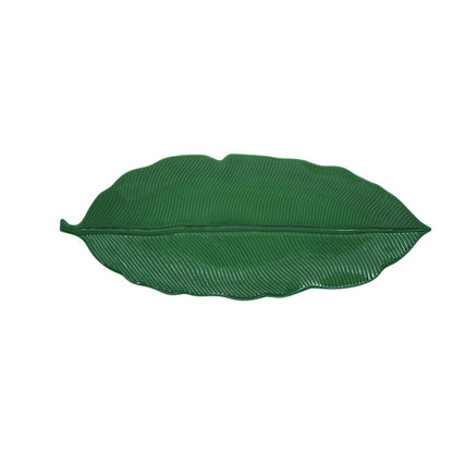 EASY LIFE Leaves Ciotola Coppa Foglia 47x19cm Porcellana Verde