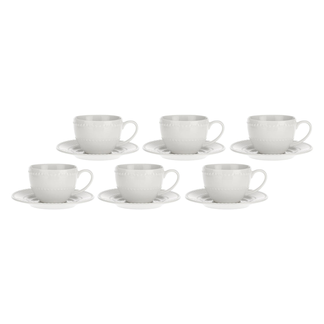 LA PORCELLANA BIANCA Collina Espresso Coffee Cup with Saucer Set 6 Pieces 100ml