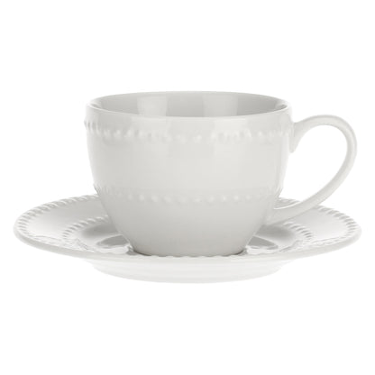 LA PORCELLANA BIANCA Collina Tazza Caffè Espresso con Piattino Set 6 Pezzi 100ml