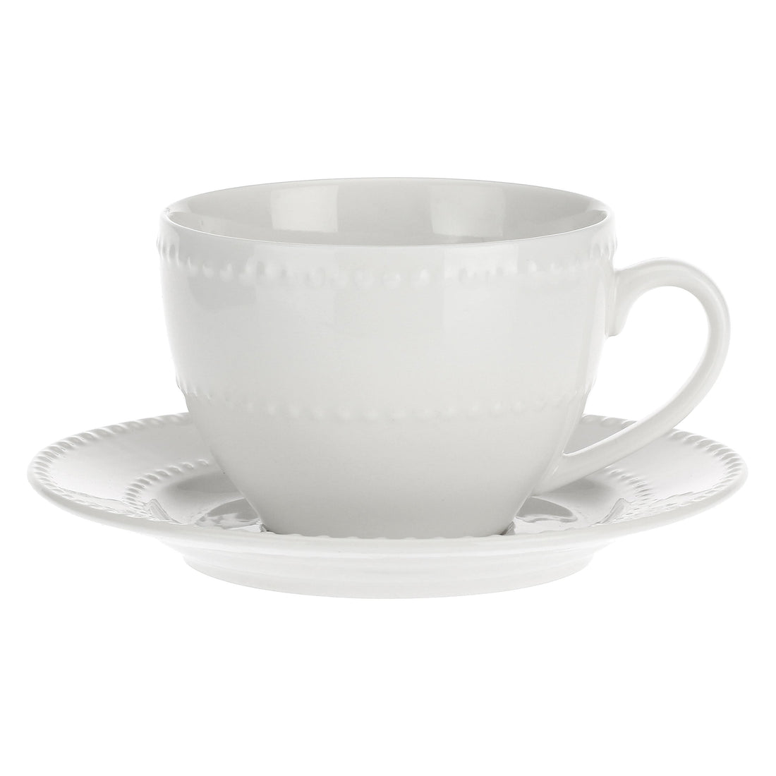 LA PORCELLANA BIANCA Collina Tea Cup and Saucer 350ml White Porcelain