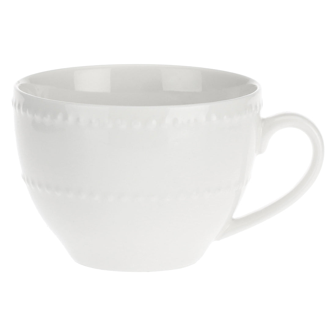 LA PORCELLANA BIANCA Collina Tea Cup and Saucer 350ml White Porcelain