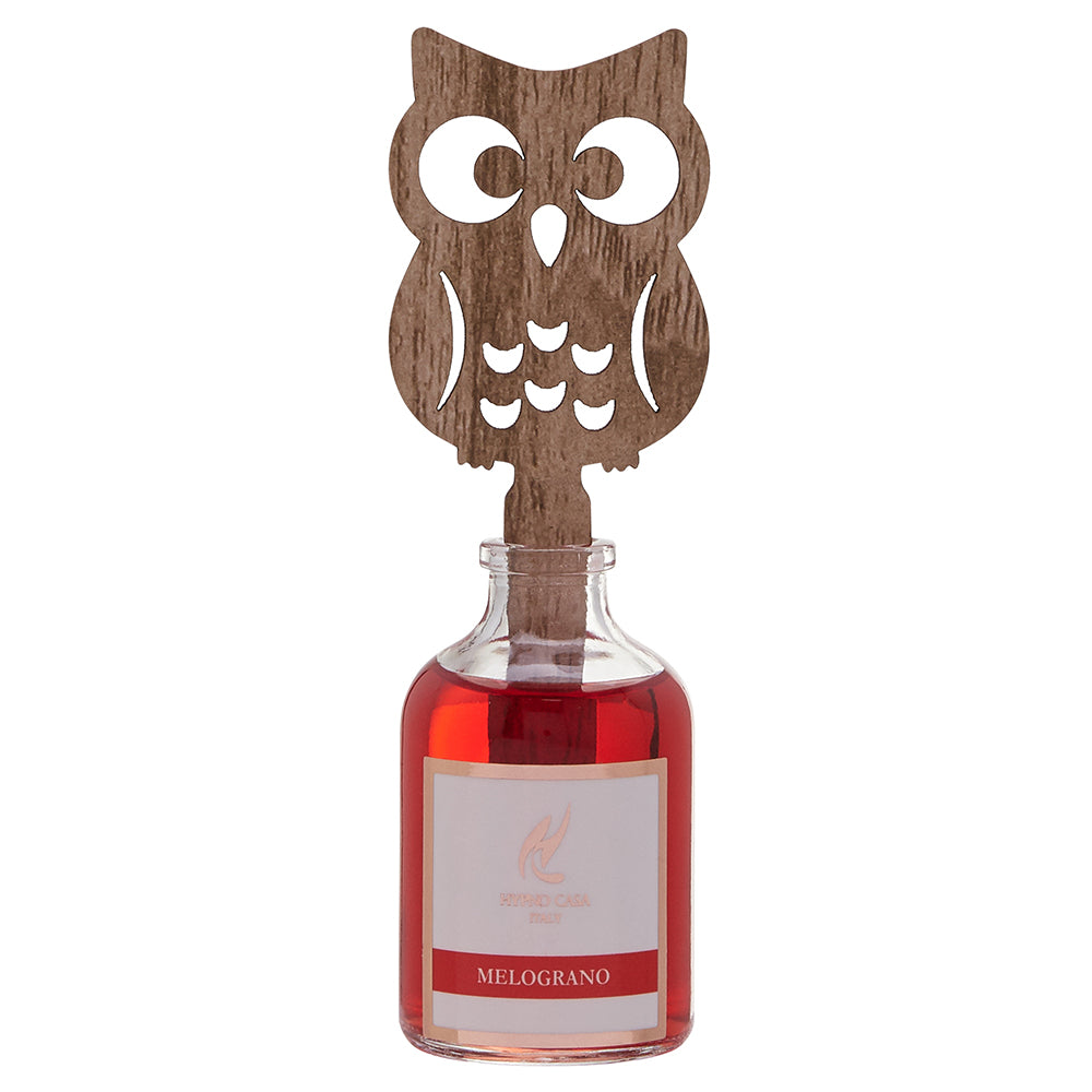 HYPNO CASA Diffuser with Sticks Owl Shape 50ml Pomegranate