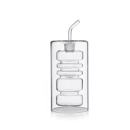 ICHENDORF Rings Large Transparent Cruet 220ml 19cm Borosilicate Glass