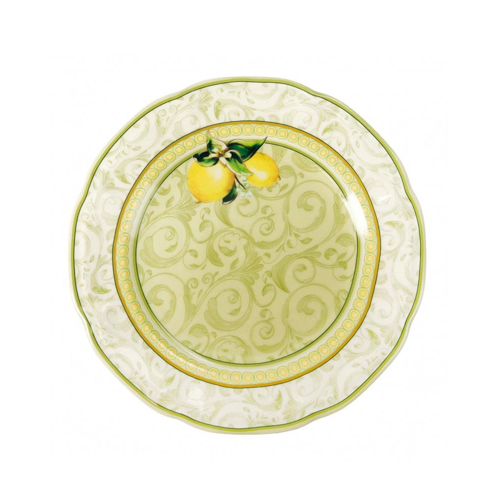 BRANDANI Lemons Table Service Plates Set 18 Pieces Porcelain