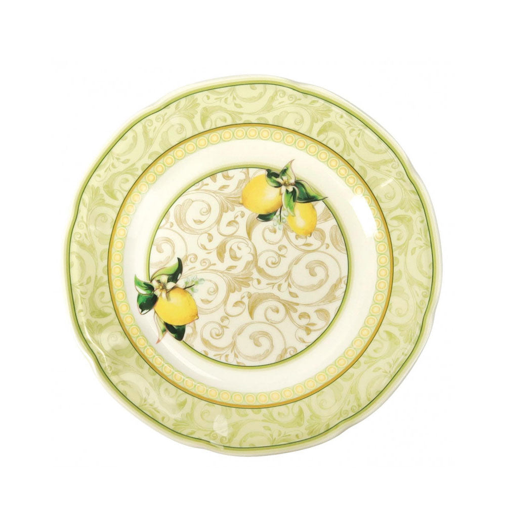 BRANDANI Lemons Table Service Plates Set 18 Pieces Porcelain