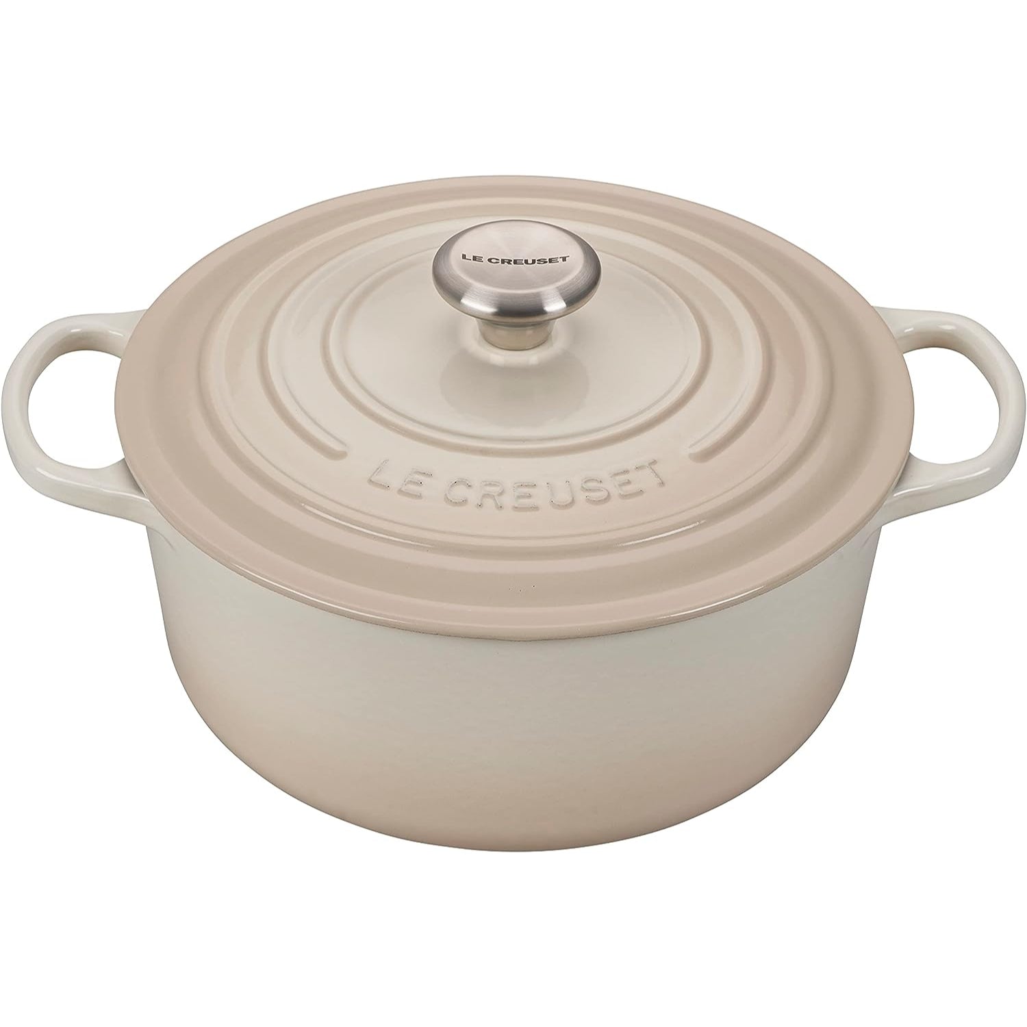 LE CREUSET Cocotte Rotonda Evolution 26cm Meringa Ghisa Vetrificata