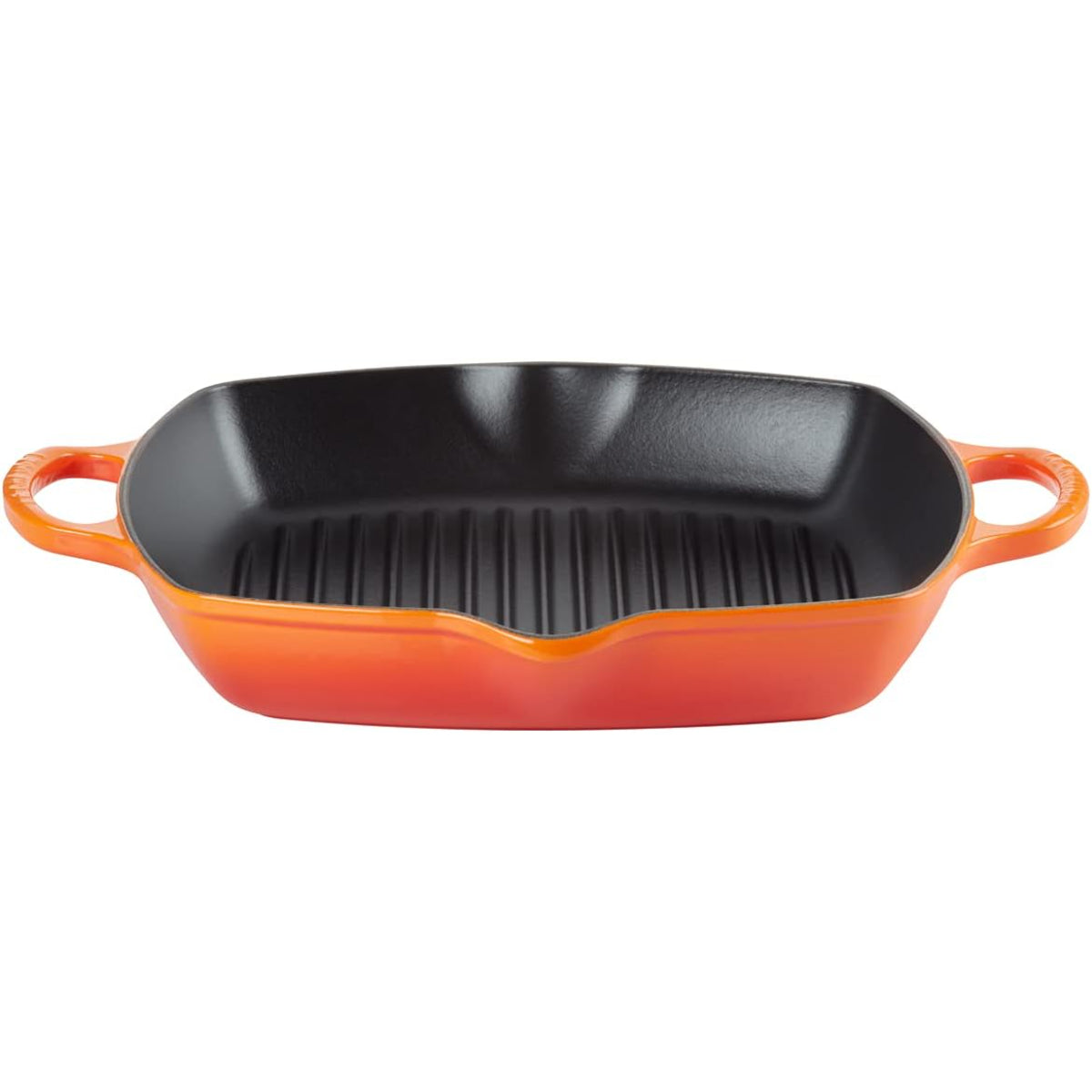 LE CREUSET Deep Square Grill Evolution 30cm Orange Vitrified Cast Iron