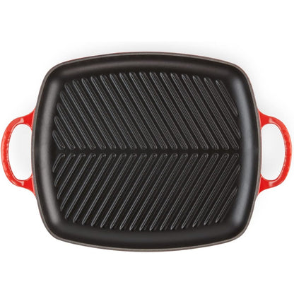 LE CREUSET Grill Griglia Rettangolare Evolution 30x27cm Ghisa Vetrificata Ciliegia