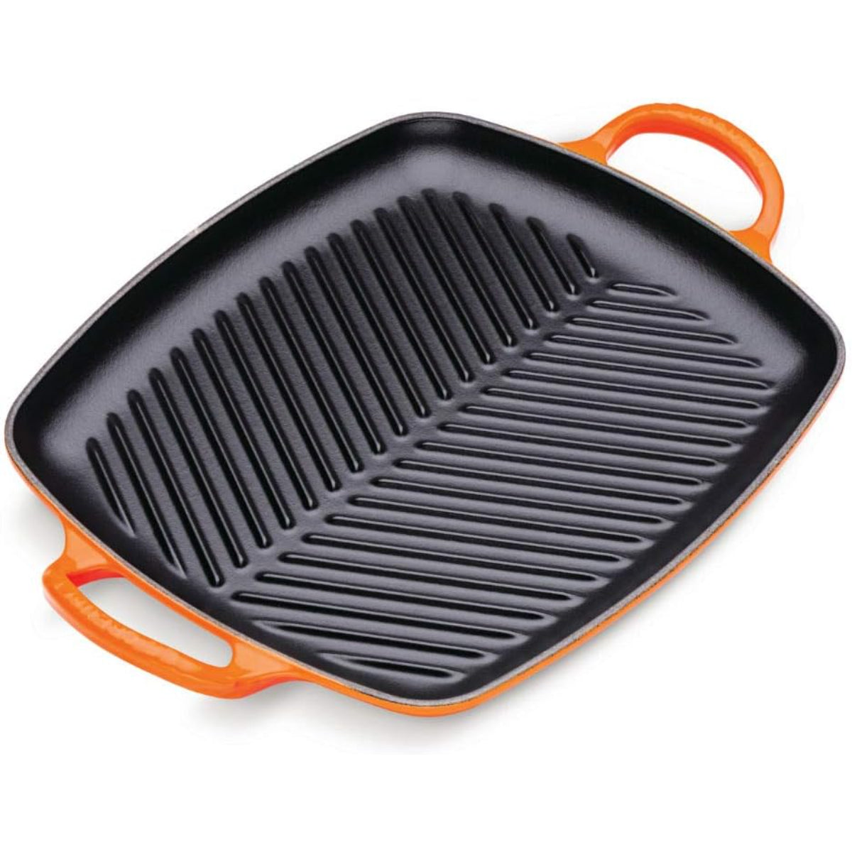 LE CREUSET Grill Griglia Rettangolare Evolution 30x27cm Ghisa Vetrificata Arancio