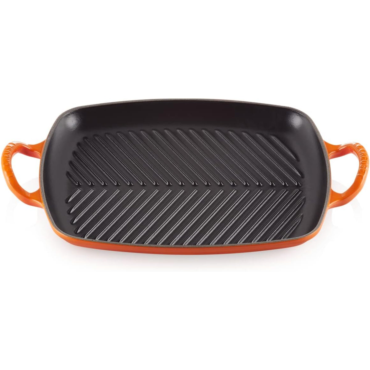 LE CREUSET Grill Griglia Rettangolare Evolution 30x27cm Ghisa Vetrificata Arancio