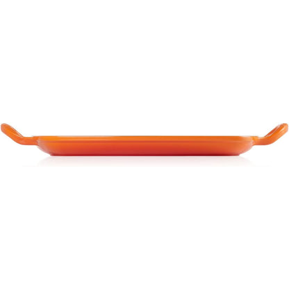 LE CREUSET Grill Griglia Rettangolare Evolution 30x27cm Ghisa Vetrificata Arancio