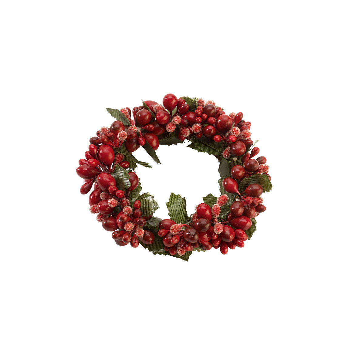 VILLEROY &amp;amp; BOCH Winter Collage Accessoires Candle Holder Wreath Red Berries 10cm Christmas Decorations