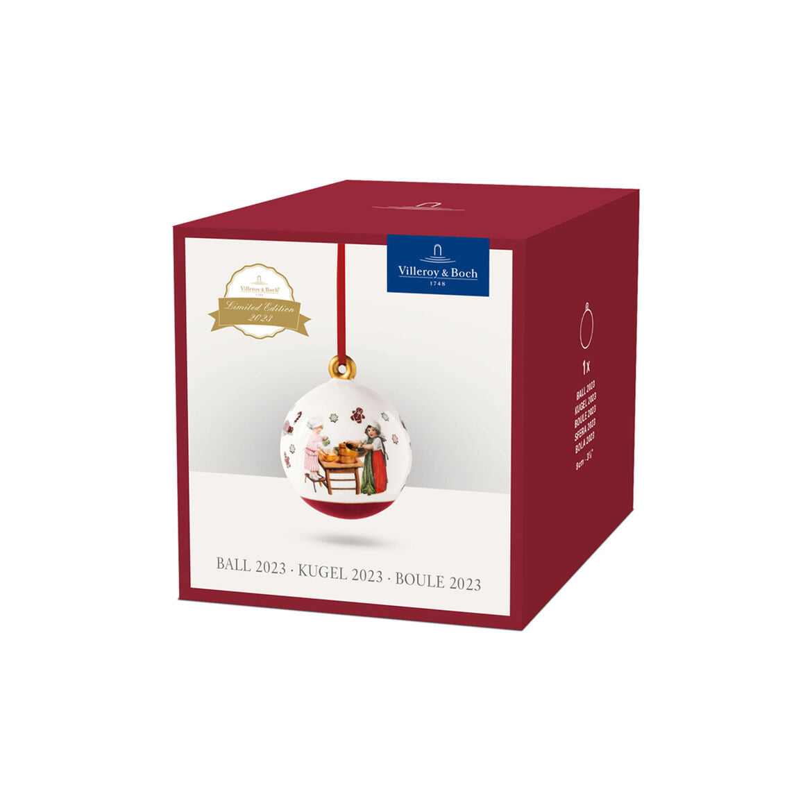 VILLEROY &amp;amp; BOCH Annual Christmas Edition 2023 Ball Sphere 8cm Porcelain