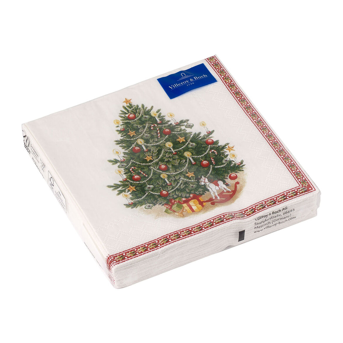 VILLEROY &amp;amp; BOCH Winter Specials Toys Large Napkin 33x33cm Christmas Tree 20 Pieces